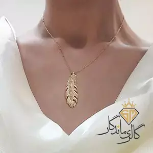 گردنبند طلا پر طاووس