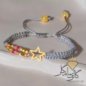 دستبند طلا مهره ای ستاره