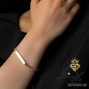 دستبند طلا پلاک دست