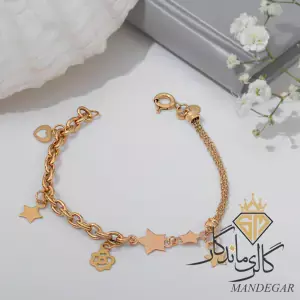 دستبند طلا آویز دار ستاره 