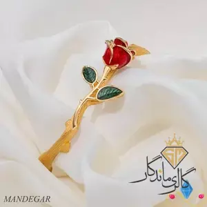 دستبند گل رز طلا 