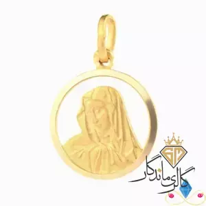 پلاک طلا شمایل حضرت مریم