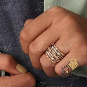 انگشتر طلا پورتوفینو دو رنگ  