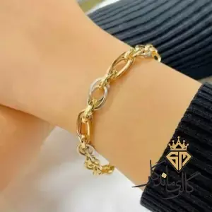 دستبند طلا رزیتا دو رنگ