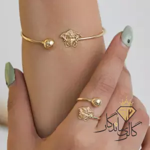 ست دستبند و انگشتر طلا بنگل وررساچ 