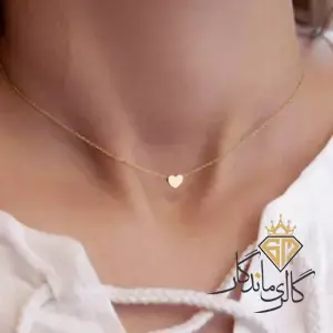 گردنبند طلا قلب ساده 